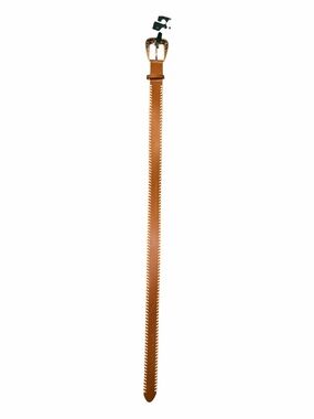 Universal Thread Cognac Brown Western Whipstitch Belt Engraved Buckle NWT